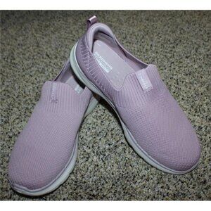 Skechers Go Walk Slip On 9 Light Purple Shoes Air Cooled Goga Mat Hyper Pillars